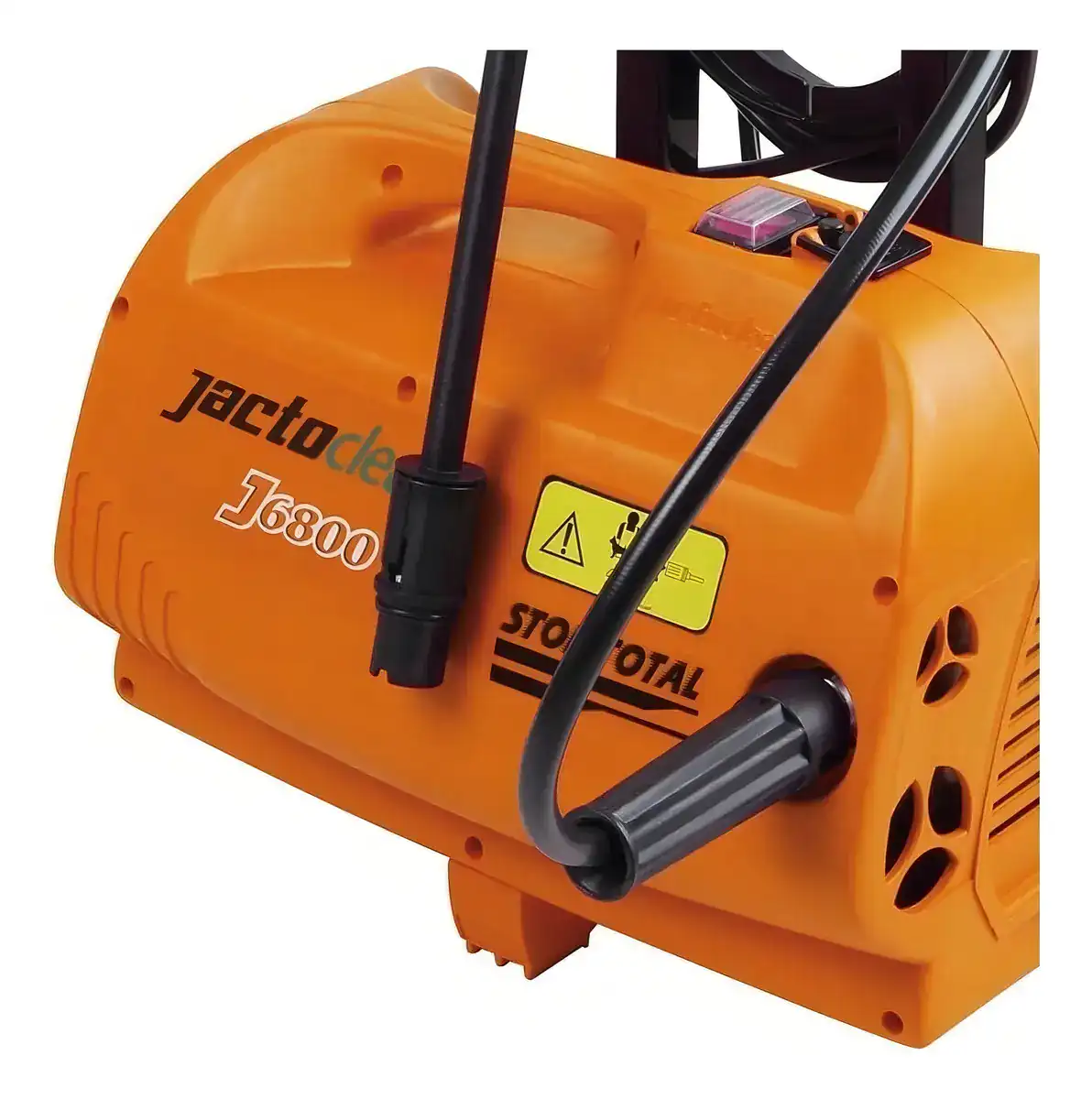 Detalhe da traseira da Jacto J6800 com logotipo J6800 e sistema Stop Total (vista 7)