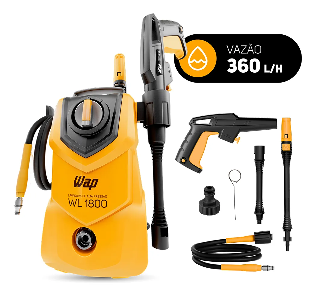 Lavadora de alta pressão WAP WL 1800 compacta em formato maleta